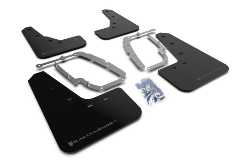 Rally Armor MF62-UR-BLK/DGRY Black Mud Flap/Dark Grey Logo