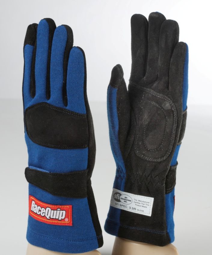 Racequip 355022 Blue 2-Layer SFI-5 Glove - Small