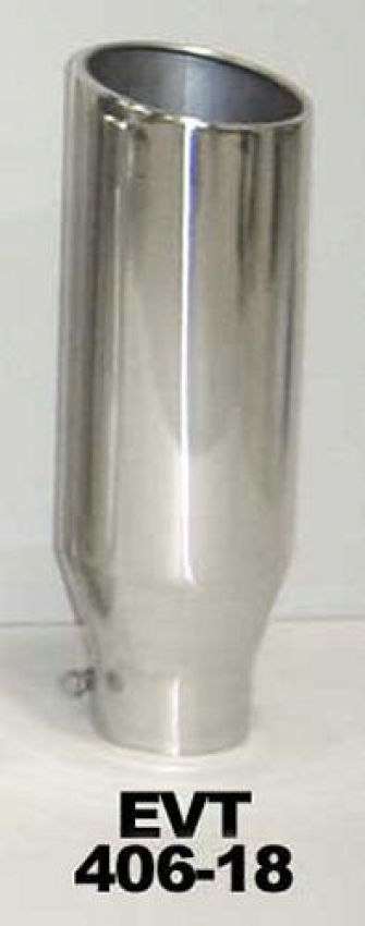 PYPES PERFORMANCE EXHAUST PYPEVT406-18 Exhaust Tip 4in x 6in 18in L Polished Bolt-on