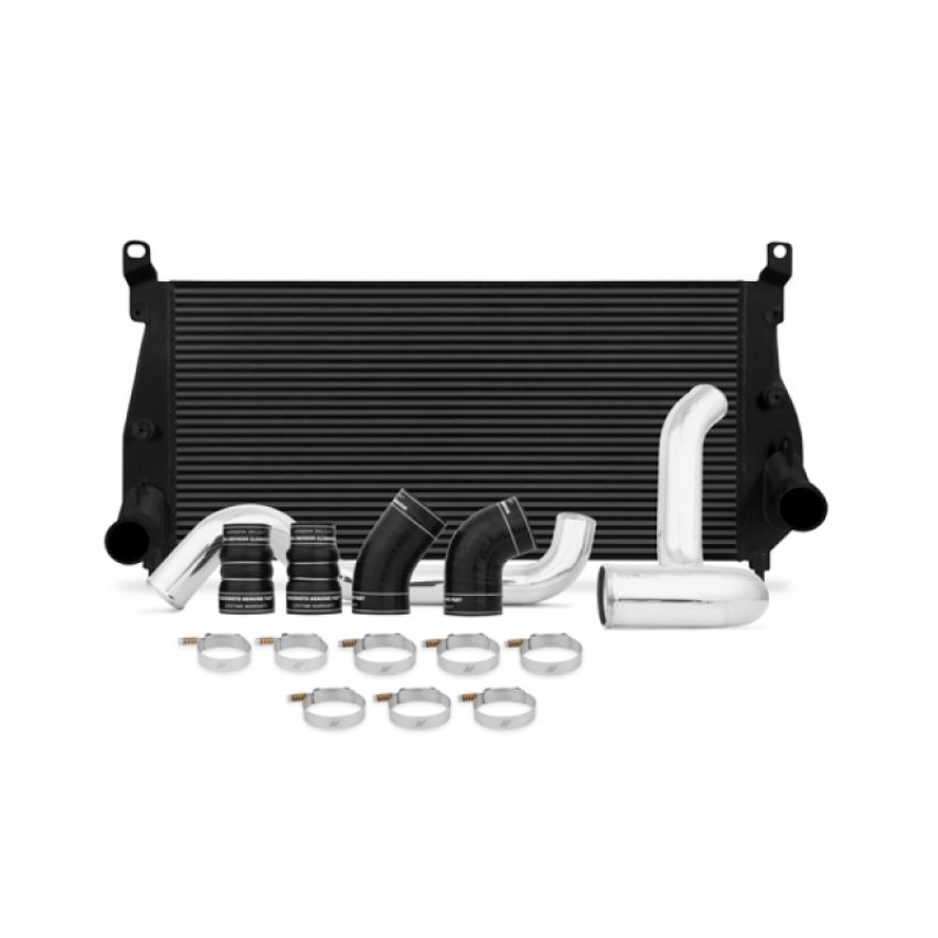 Mishimoto MMINT-DMAX-02KBK 02-04.5 Chevrolet 6.6L Duramax Intercooler Kit w/ Pipes (Black)