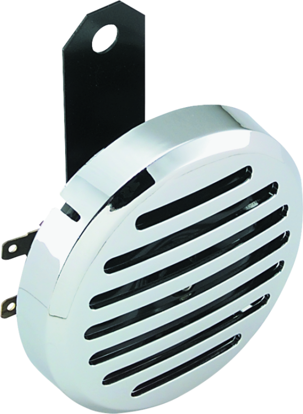 Bikers Choice 490538 Chrome Slotted Custom Electric Horn 12 Volt Universal