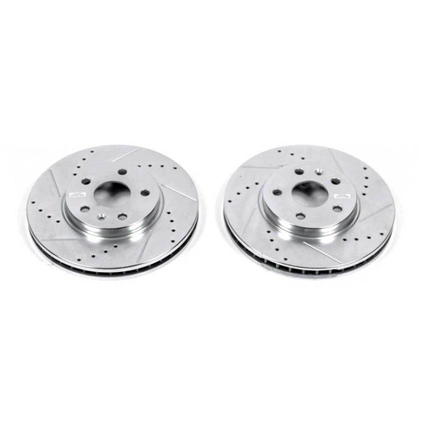PowerStop AR82124XPR PowerStop Evolution Performance Drilled, Slotted & Plated Brake Rotor Pair