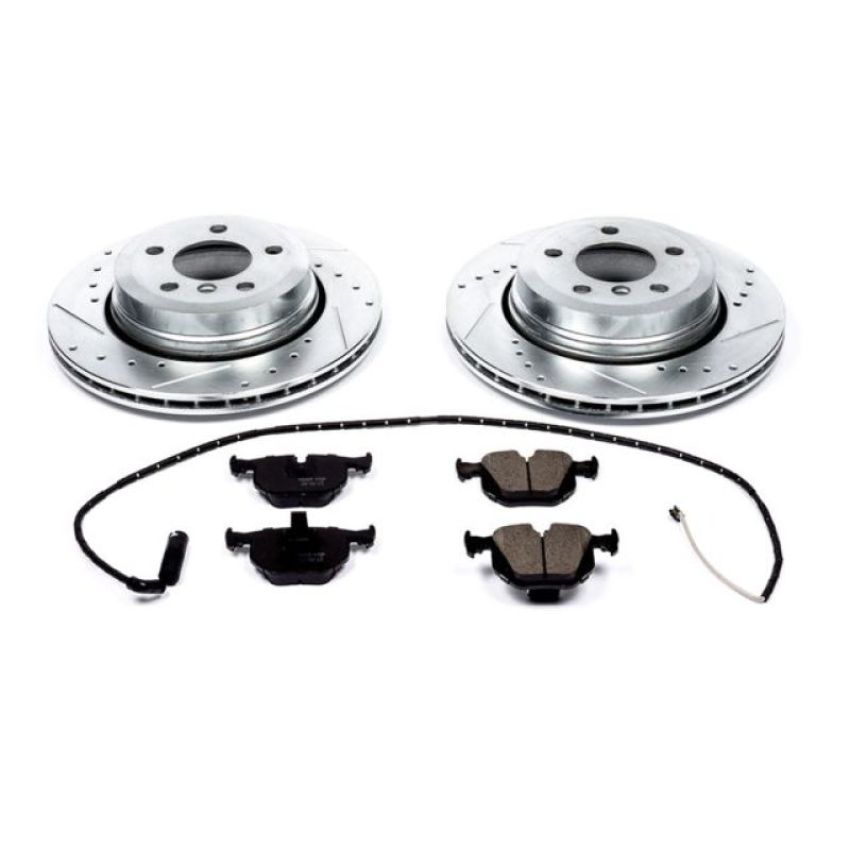 PowerStop K5738 Z23 Daily Driver Carbon-Fiber Ceramic Brake Pad and Drilled & Slotted Rotor Kit