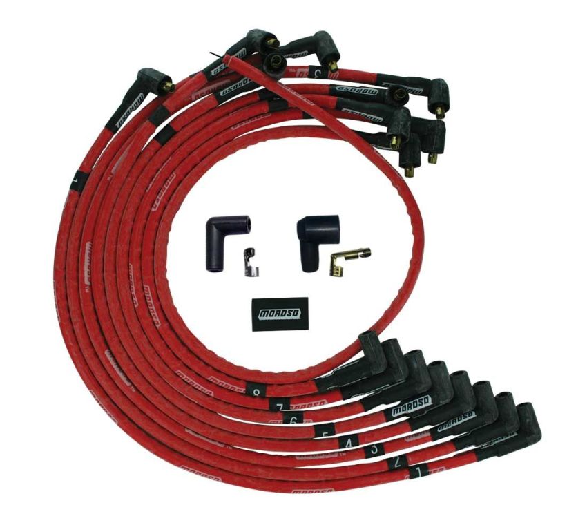 MOROSO MOR52526 Ultra Plug Wire Set SBC Over V/C Red