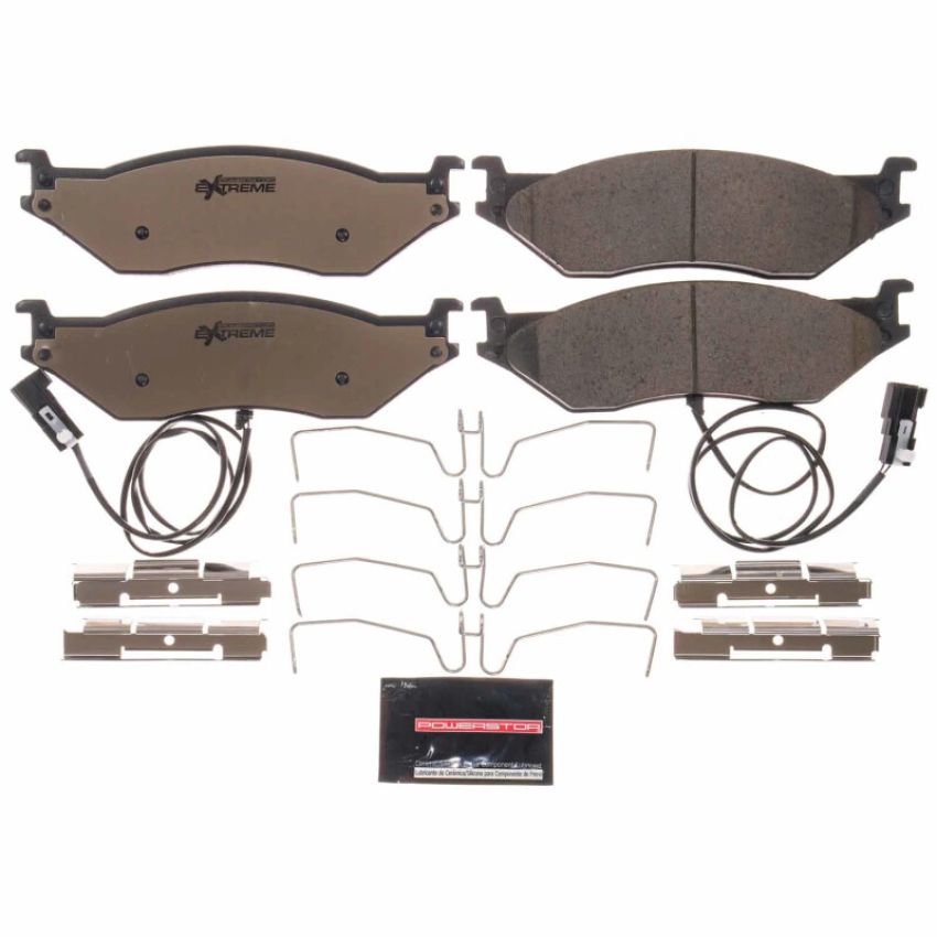 PowerStop Z36-1066C PowerStop - Z36 Truck and SUV Carbon-Fiber Ceramic Brake Pads with Hardware Kit