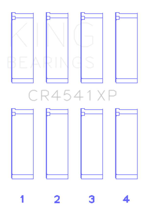 King Honda F23A / F23Z / K20A3 16V (Size 0.025mm) Performance Rod Bearing Set