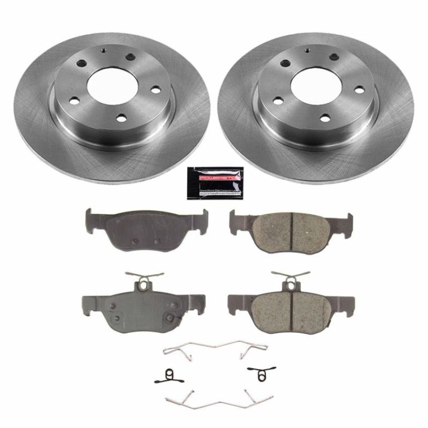 PowerStop KOE8334 OE Stock Replacement Low-Dust Ceramic Brake Pad and Rotor Kit