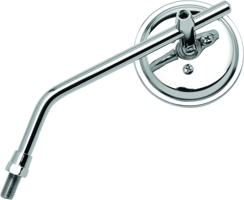 BikeMaster 600802 3in Adjustable Round Mirror 10mm - Each - Chrome