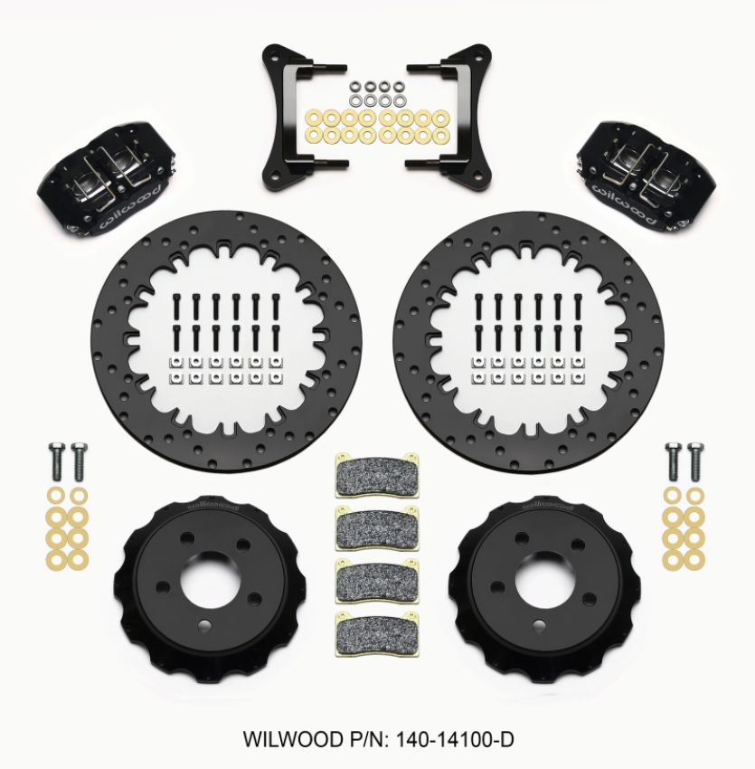 Wilwood 140-14100-D Dynapro Radial Front Drag Kit 12.90in Drilled 2015-Up Mustang