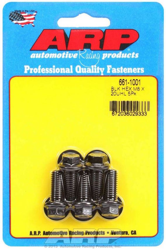 ARP ARP661-1001 8mm x 1.25 x 20mm 6pt Bolt Kit 5pk