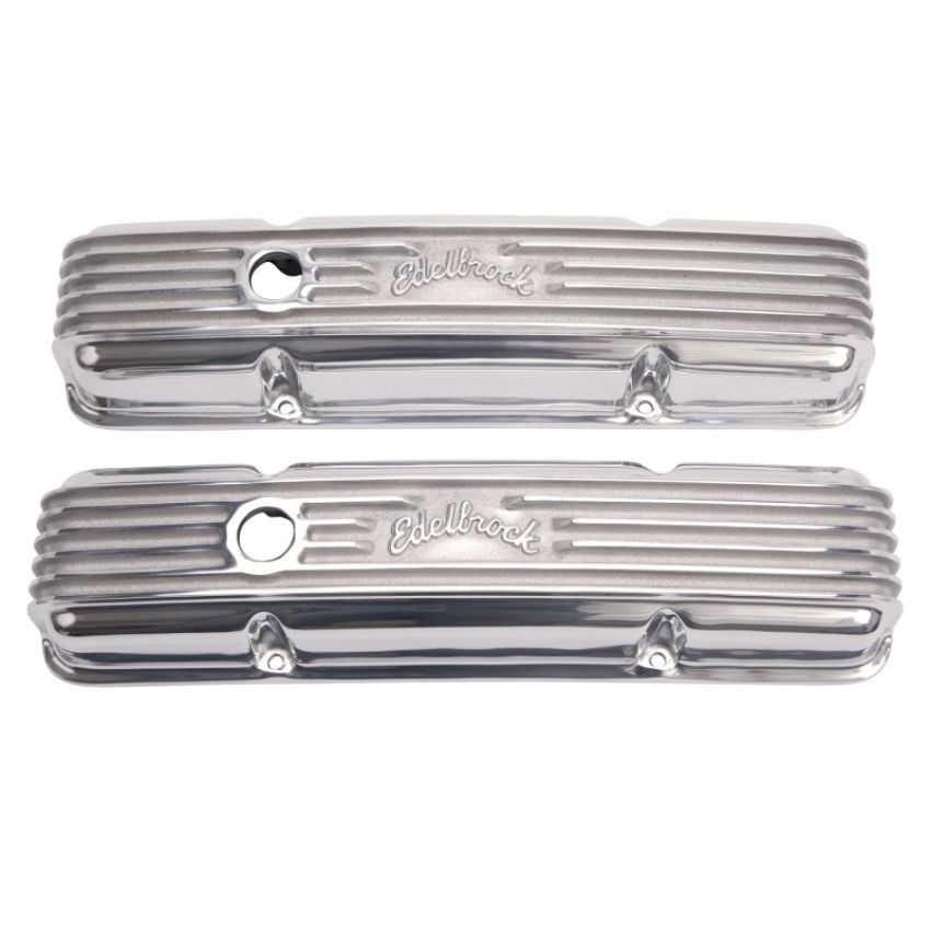 Edelbrock 4143 Valve Cover Classic Series Chevrolet 1959-1986 262-400 CI V8 Polshed