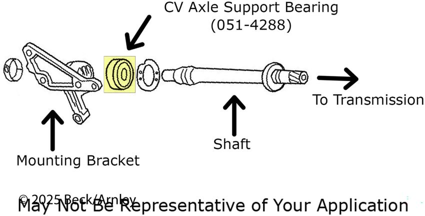 BECK/ARNLEY 051-4288 CV AXL SFT CAR BRNG