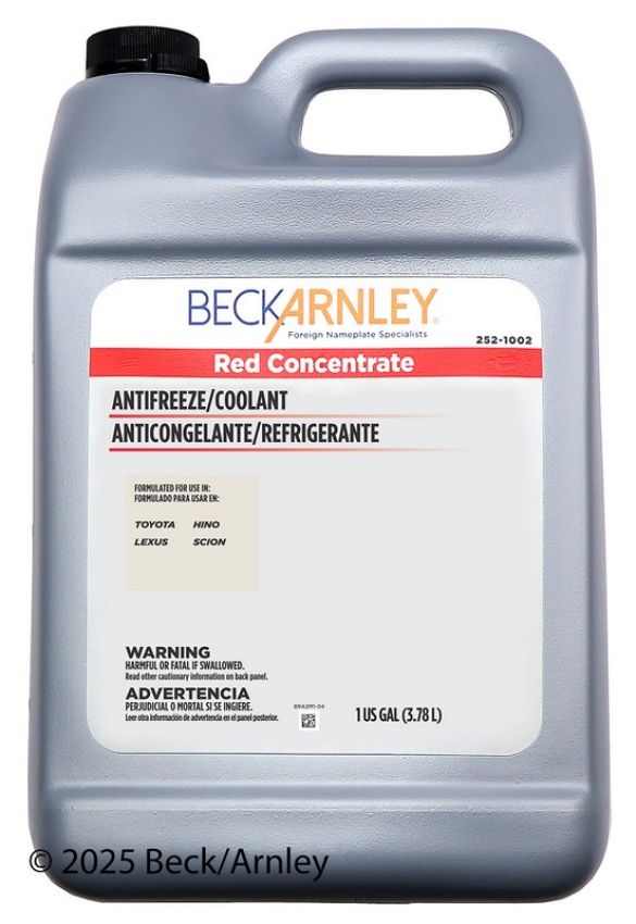 BECK/ARNLEY 252-1002 COOLANT  RED