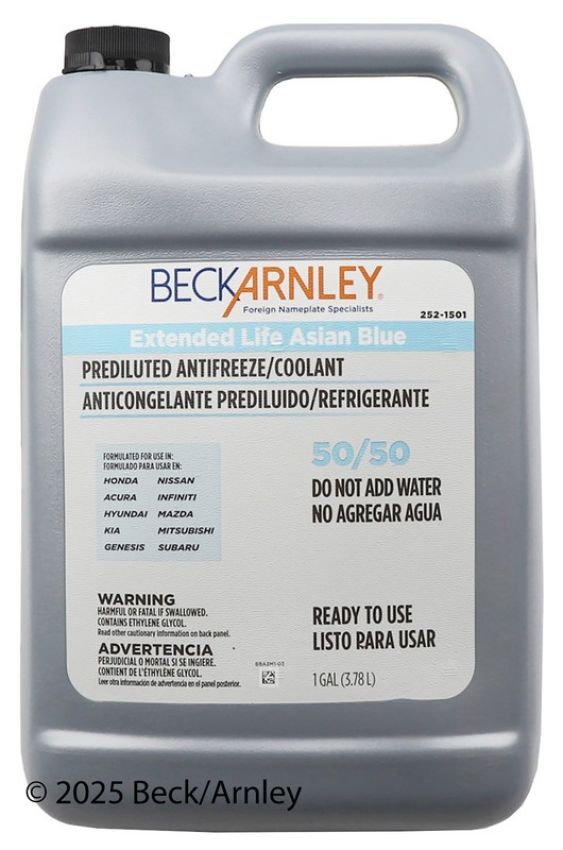 BECK/ARNLEY 252-1501 COOLANT  BLUE