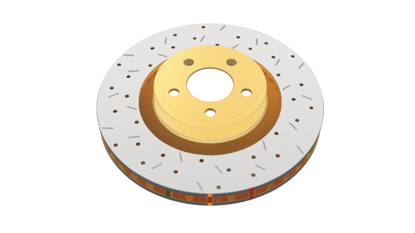 Disc Brakes Australia DBA4087XS Front 4000 Series XS Gold Brake Rotor