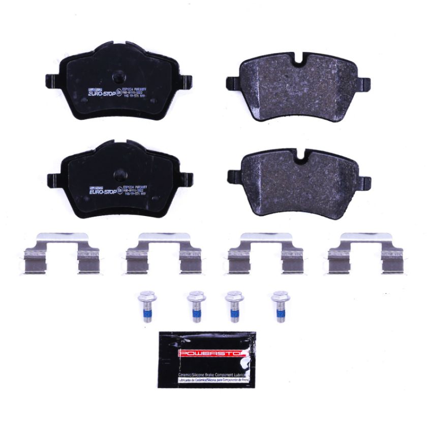 PowerStop ESP1234 EuroStop ECE-R90 Certified Brake Pad Set