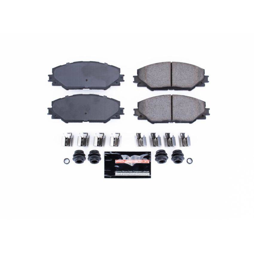 PowerStop Z23-1211 PowerStop - Z23 Daily Driver Carbon-Fiber Ceramic Brake Pads with Hardware Kit