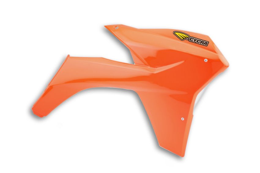 Cycra 1CYC-1896-22 11-13 KTM 125-500 SX/XC/SX-F/XC-F/XC-W/XCF-W/EXC-F Powerflow Radiator Shrouds - Orange