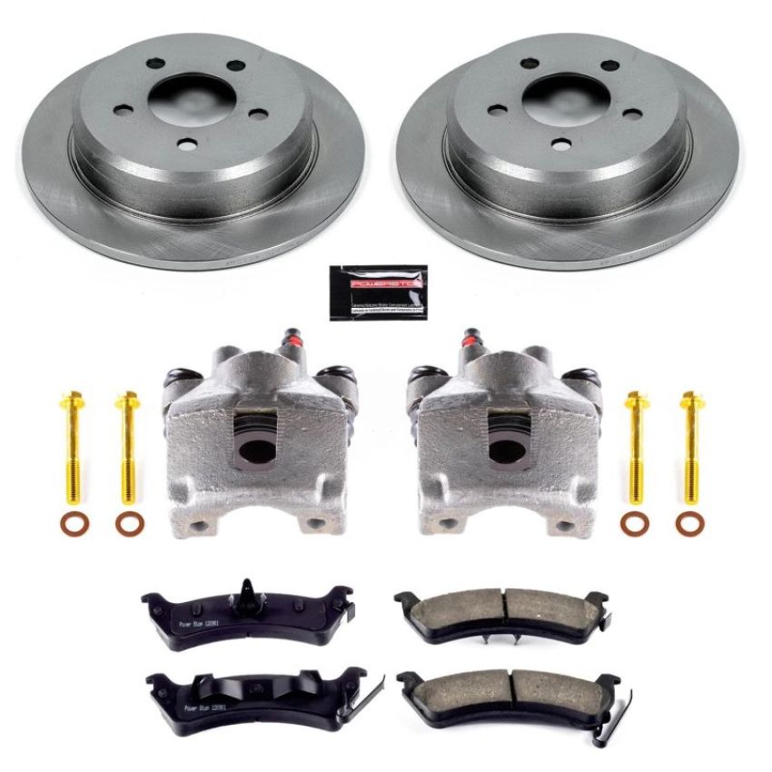 PowerStop KCOE2131 OE Stock Replacement Low-Dust Ceramic Brake Pad, Rotor and Caliper Kit