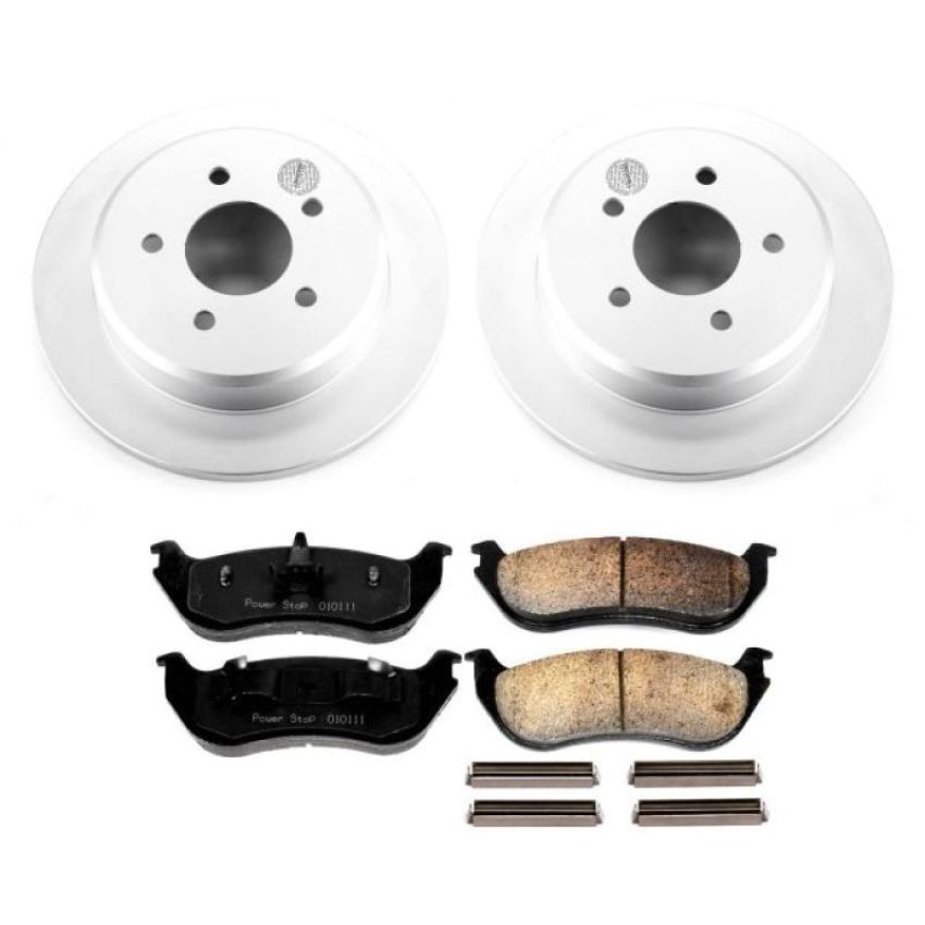 PowerStop CRK2984 Genuine Geomet Coated Rotor and Low-Dust Ceramic Brake Pad Kit