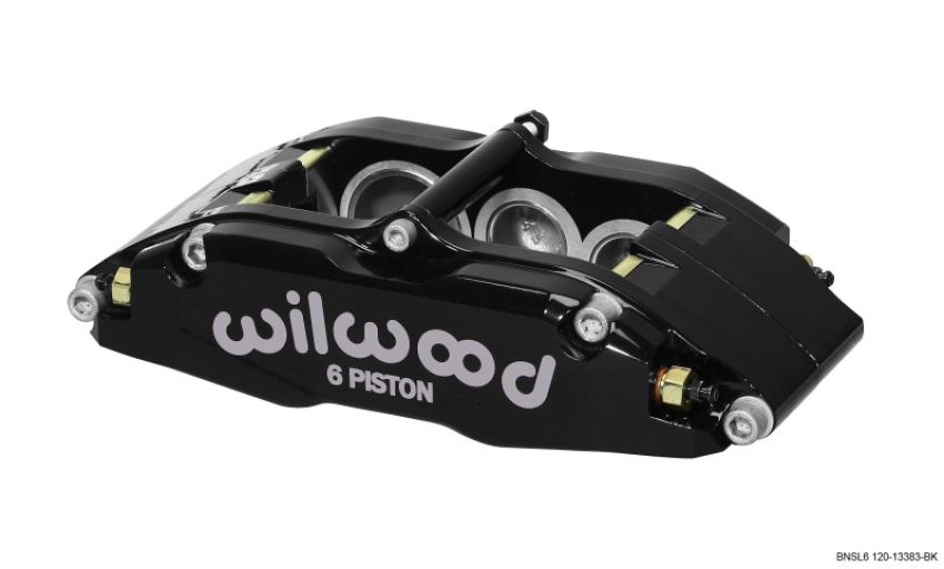 Wilwood 120-13383-BK Caliper-BNSL6-LH-Black 1.62/1.12/1.12in Pistons 1.10in Disc