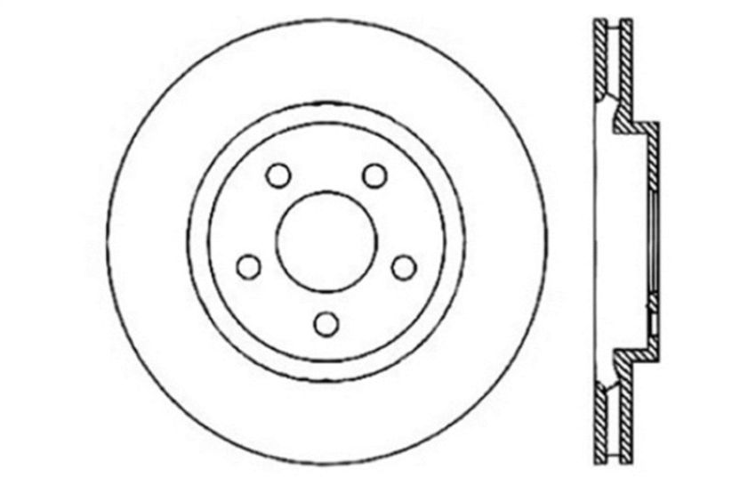 Stoptech 128.63062L Drilled Sport Brake Rotor