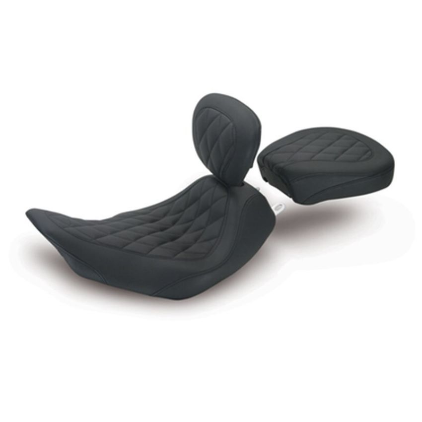 Mustang Motorcycle 79694 Mustang 97-07 Harley Rd King,06-07 Str Glide,00-05 Eagle Wide Tripper Solo Seat Dr Back Diam - Black