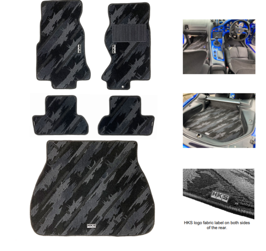 HKS 53001-AZ008 FLOOR MATS FD3S FULL SET OCT RHD