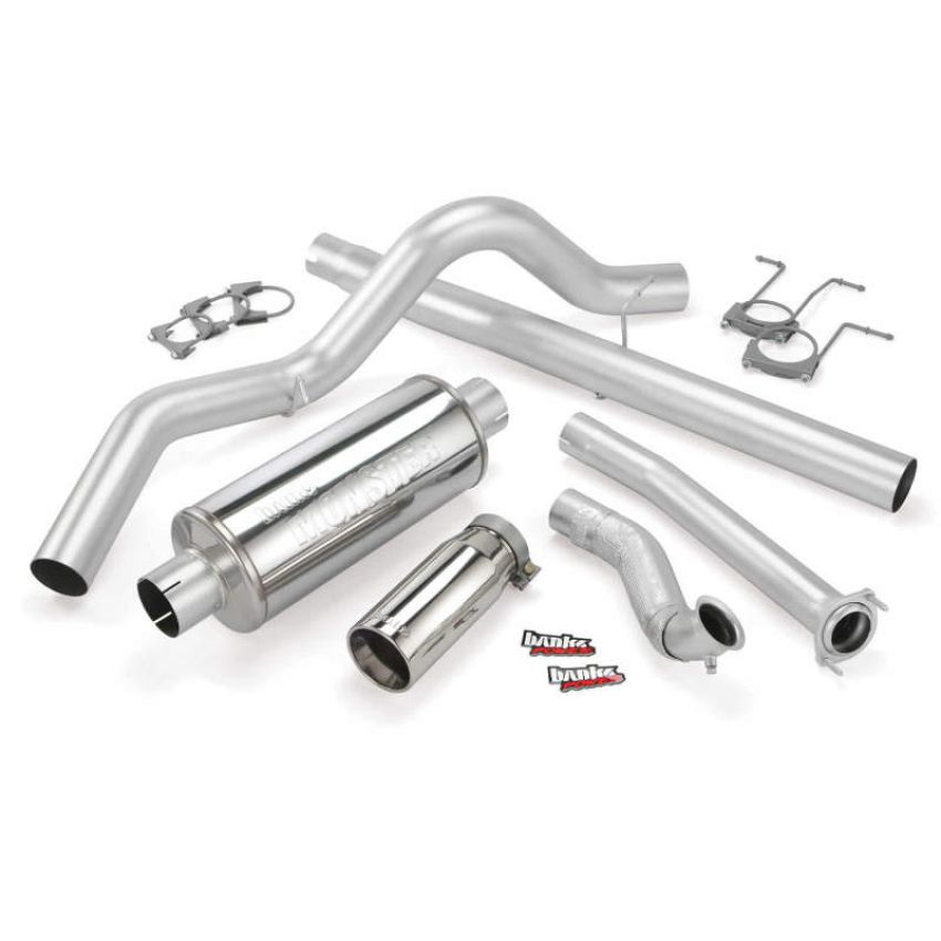 Banks Power 46298 94-97 Ford 7.3L ECLB Monster Exhaust System - SS Single Exhaust w/ Chrome Tip