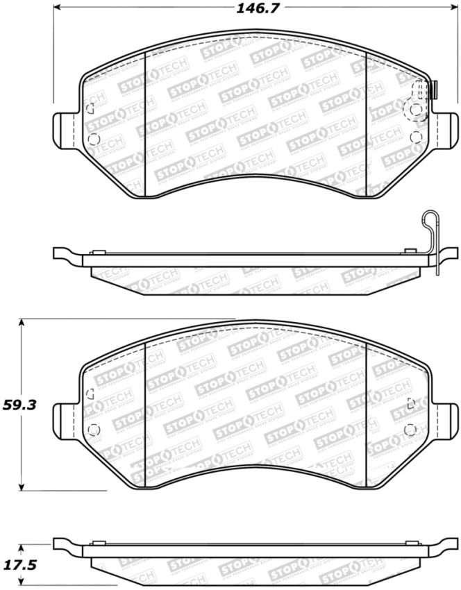 Stoptech 305.08560 Street Select Brake Pads