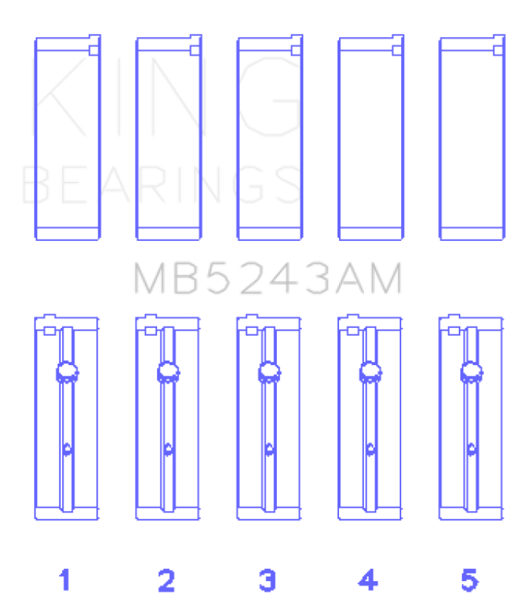 King Nissan SR20DE (Size STD) Performance Main Bearing Set