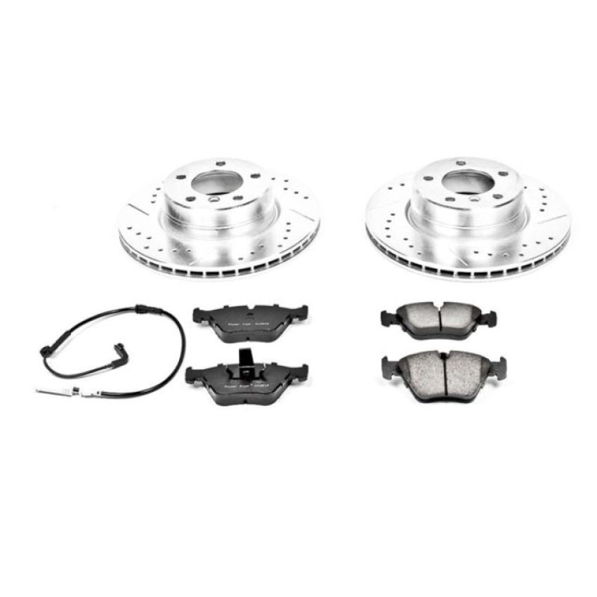 PowerStop K5156 Z23 Daily Driver Carbon-Fiber Ceramic Brake Pad and Drilled & Slotted Rotor Kit