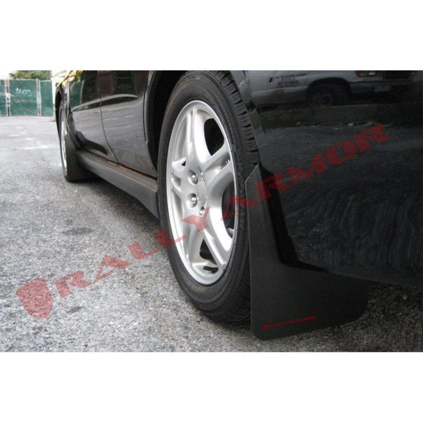 Rally Armor MF1-BAS-BLK Black Mud Flap/Black Logo