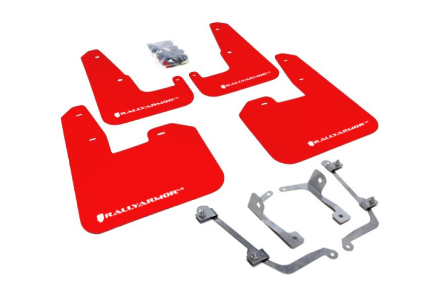 Rally Armor MF15-UR-RD/WH Red Mud Flap/White Logo