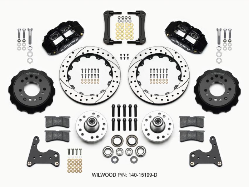 Wilwood 140-15199-D Narrow Superlite 6R Front Hub Kit 12.88in Drilled 65-72 CDP C Body -Drum
