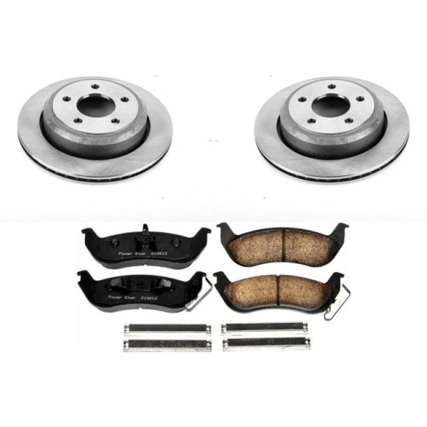 PowerStop KOE6181 OE Stock Replacement Low-Dust Ceramic Brake Pad and Rotor Kit
