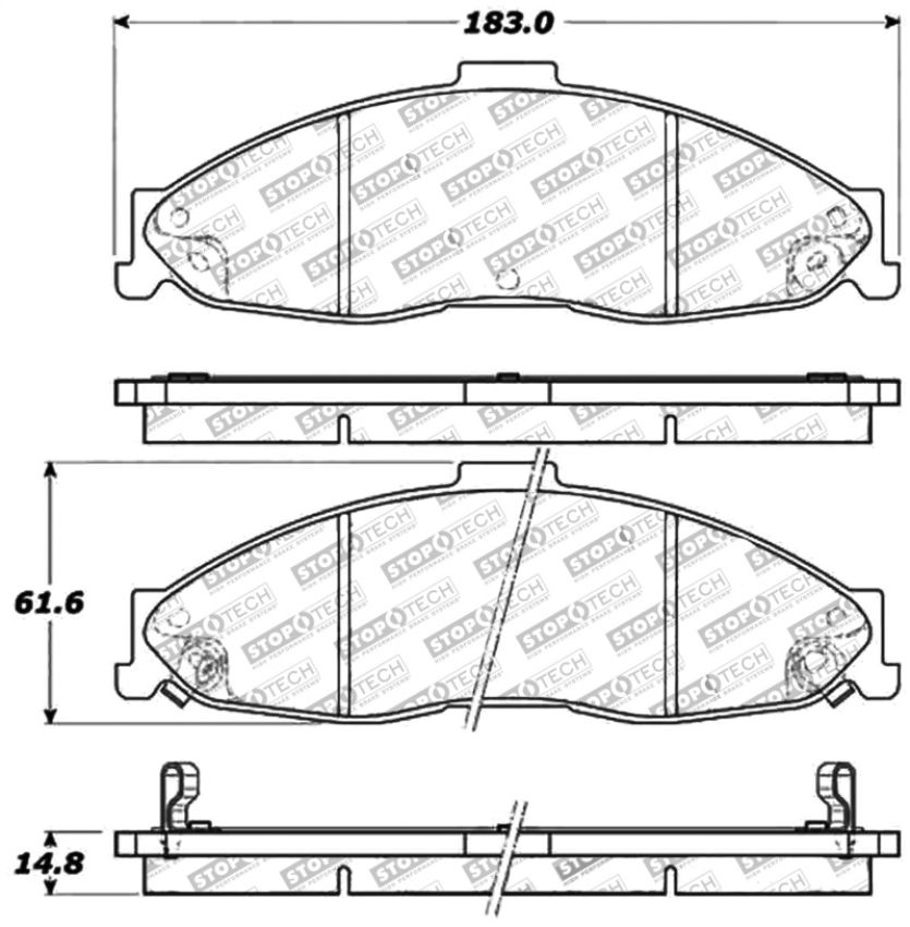 Stoptech 309.07490 Performance Brake Pads