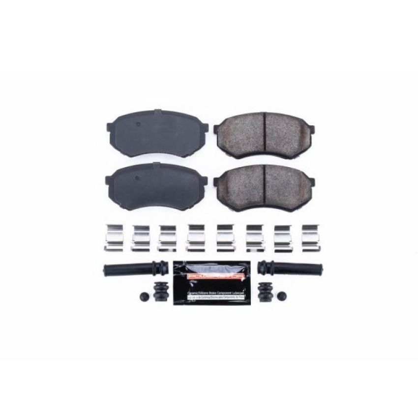 PowerStop Z23-389 PowerStop - Z23 Daily Driver Carbon-Fiber Ceramic Brake Pads with Hardware Kit