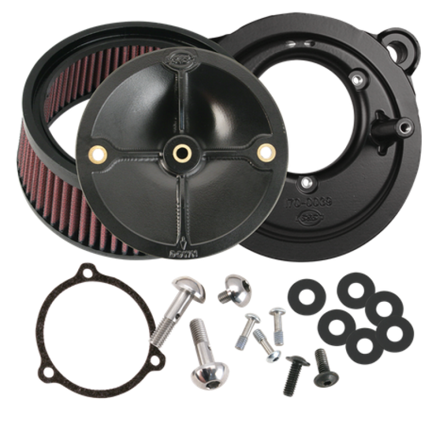S&S Cycle 170-0263 2008 Touring Stealth Air Cleaner Kit w/o Cover