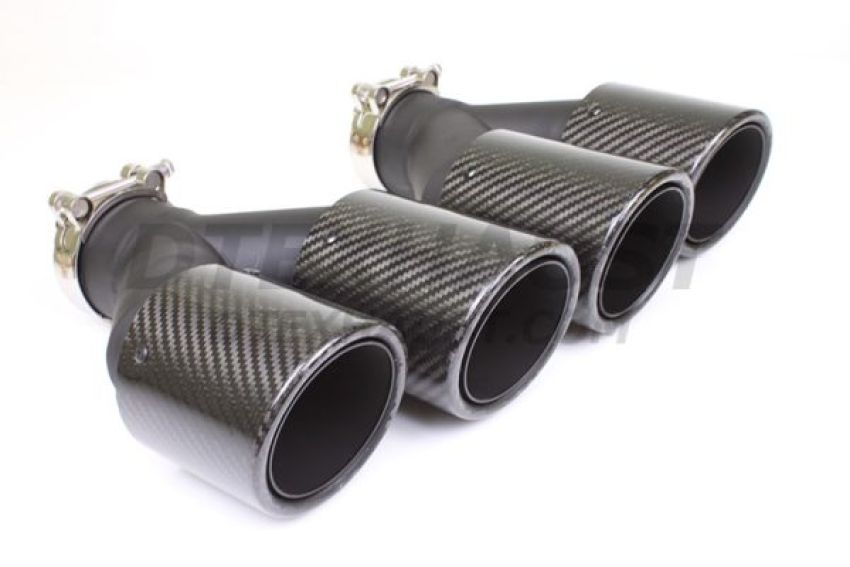 Different Trend 3.5″ Dual Double Wall Angle Glossy Carbon Fiber Tip Passenger Si BC-25222R