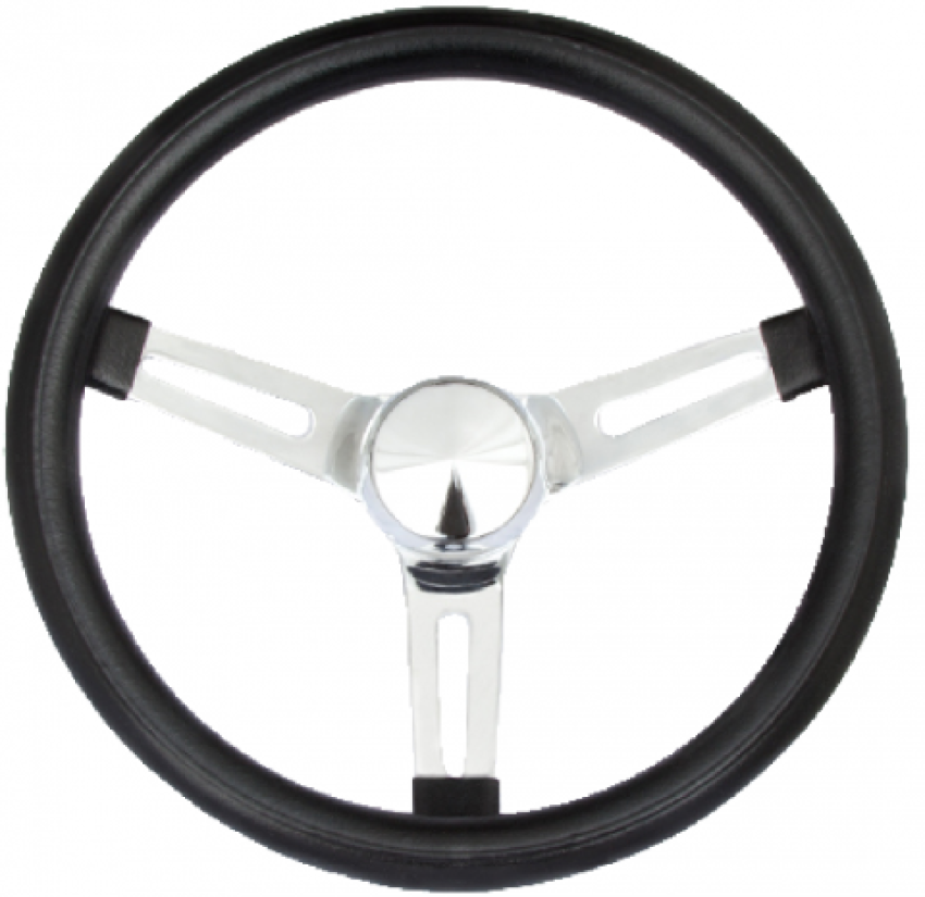 GRANT GRT8546 Classic Series Chrome Slotted Steering Wheel