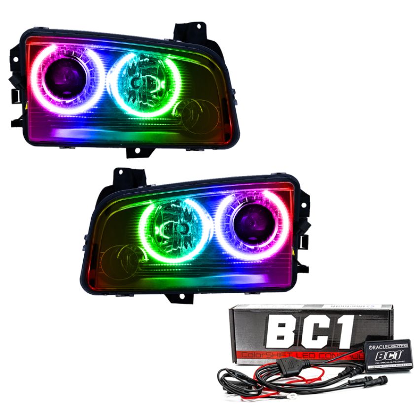Oracle Lighting 8179-335 2008-2010 Dodge Charger Pre-Assembled LED Halo Headlights - (HID)