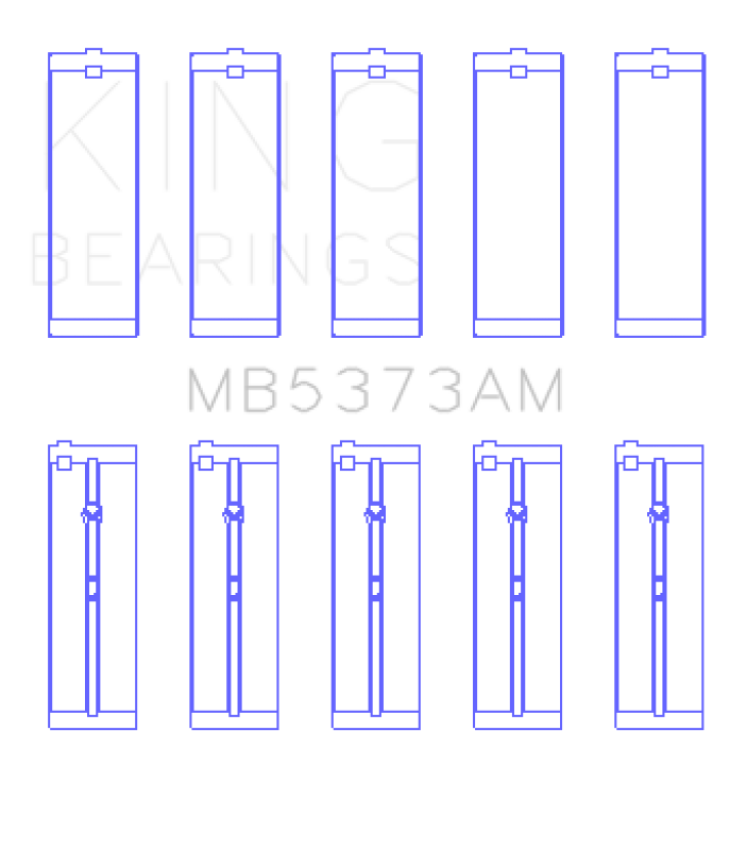 King Engine Bearings MB5373AM1.0 Nissan Ga14DE/Ga16DE/Qg18DE (Size +1.0mm) Main Bearing Set
