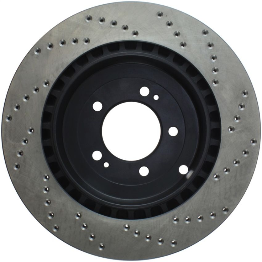Stoptech 128.46075R 08 Mitsubishi Evo AWD Drilled Right Rear Rotor