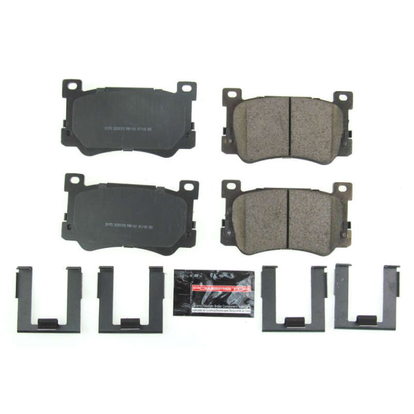 PowerStop Z23-1975 PowerStop - Z23 Daily Driver Carbon-Fiber Ceramic Brake Pads with Hardware Kit