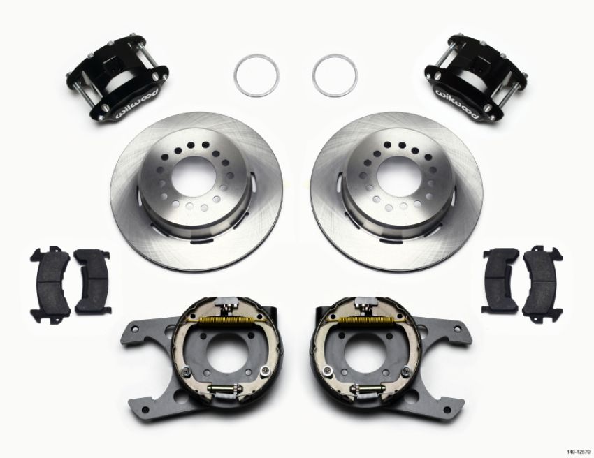 Wilwood 140-12570 D154 P/S Park Brake Kit 12 Bolt 2.75in offset Staggered Shock