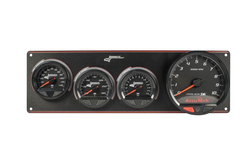 LONGACRE LON52-44574 Waterproof SMI 3 Gauge Panel W/Tach OP/WT/FP