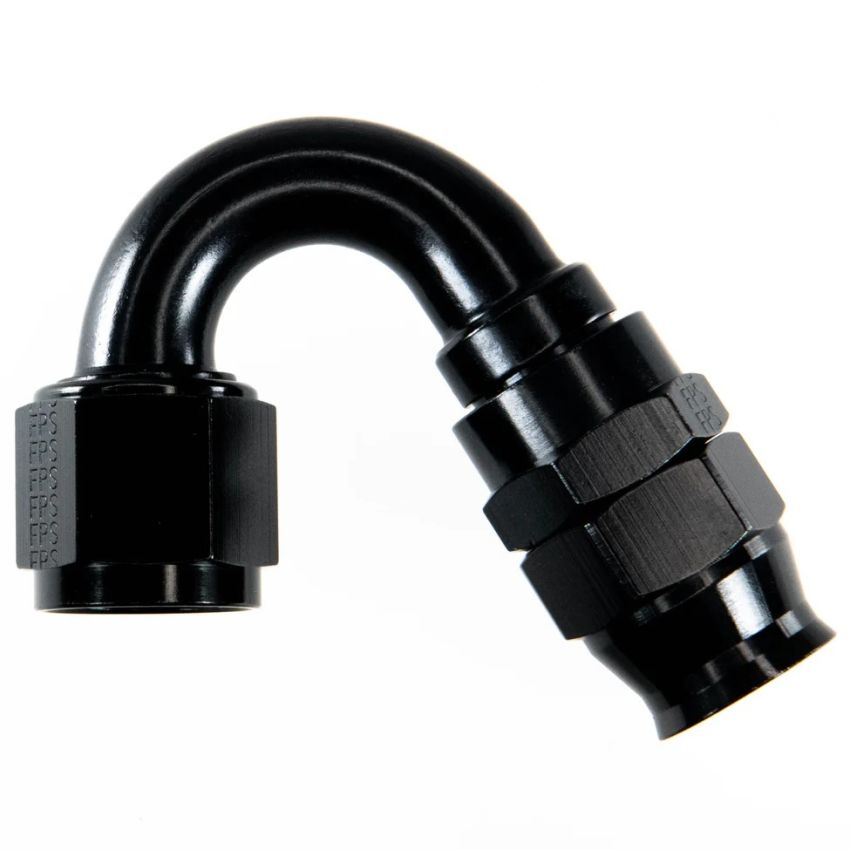 FRAGOLA FRG681512-BL Hose Fitting #12 150 Deg PTFE Black