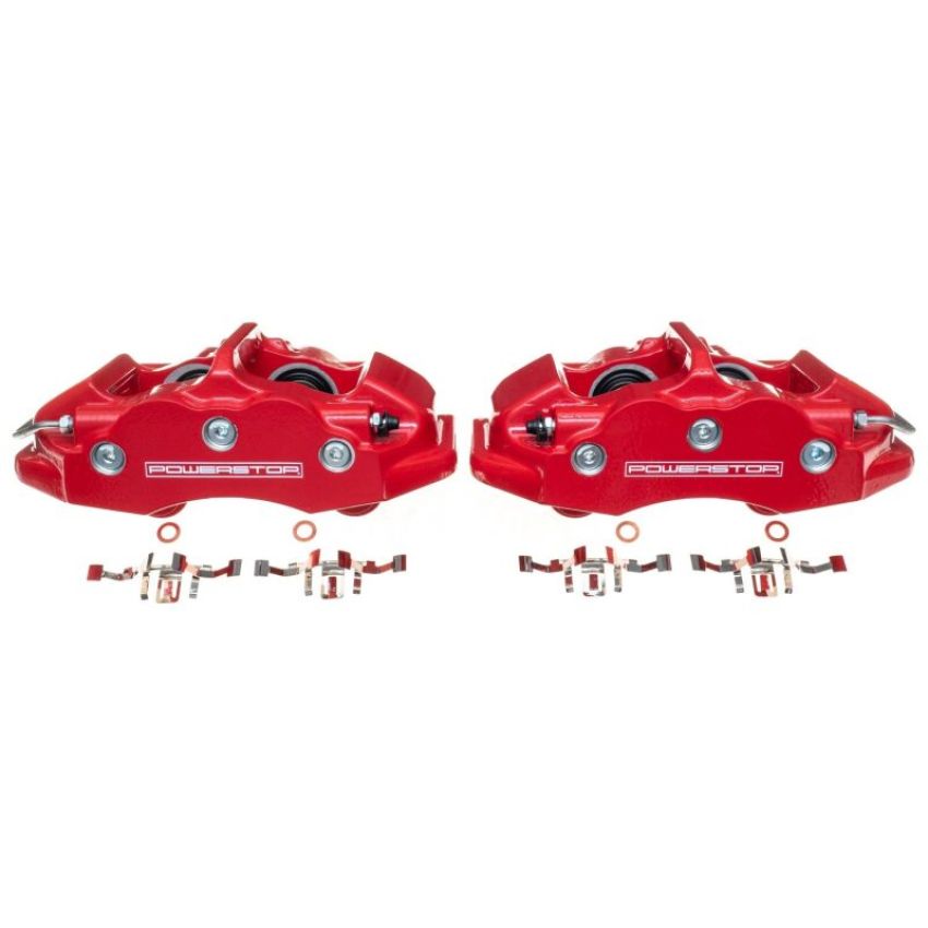 PowerStop S15044 Red Powder Coated Calipers