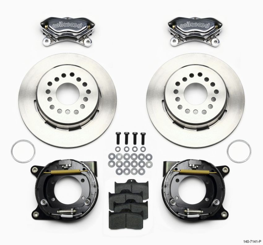 Wilwood 140-7141-P Forged Dynalite P/S Park Brake Kit Polished Chevy 12 Bolt w/ C-Clips